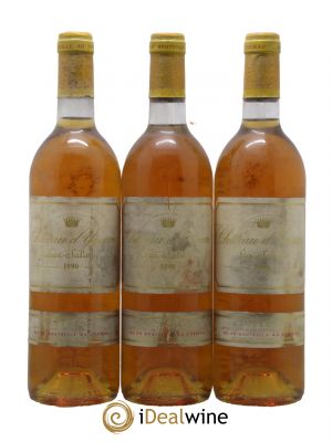 Château d'Yquem 1er Cru Classé Supérieur  1990 - Lot of 3 Bottles