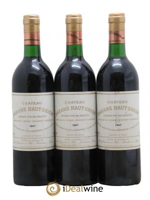 Clarence (Bahans) de Haut-Brion Second Vin  1987 - Lot de 3 Bouteilles