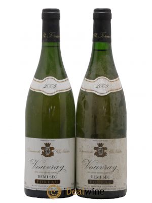 Vouvray Demi-Sec Clos Naudin - Philippe Foreau  2005 - Lot of 2 Bottles