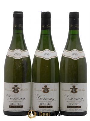 Vouvray Demi-Sec Clos Naudin - Philippe Foreau  2005 - Lot of 3 Bottles