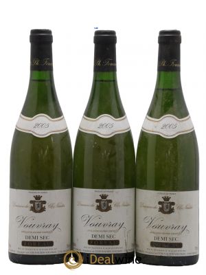 Vouvray Demi-Sec Clos Naudin - Philippe Foreau  2005 - Lot of 3 Bottles
