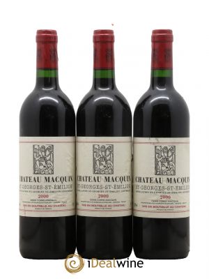 - Saint-Georges Saint-Emilion Château Macquin 2000 - Lot de 3 Bottles