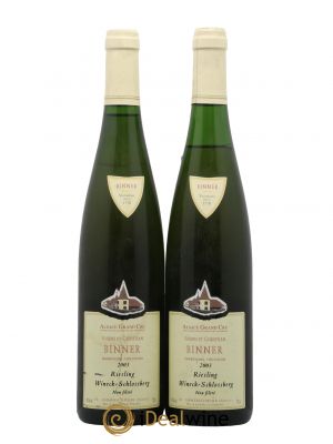 Alsace Grand Cru Riesling Wineck-Schlossberg Christian Binner 2003 - Lot de 2 Bottles