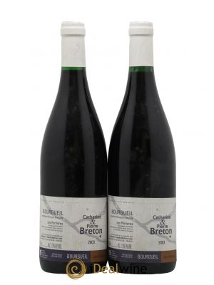 Bourgueil Les Perrières Catherine et Pierre Breton  2003 - Lot of 2 Bottles