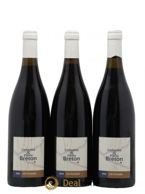 Chinon Les Picasses Catherine et Pierre Breton  2002 - Lot of 3 Bottles