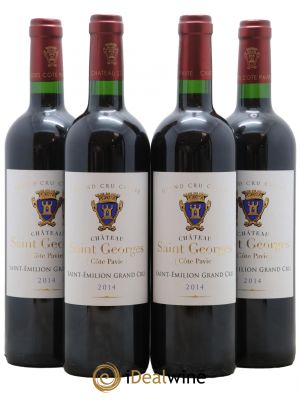 Château Saint-Georges Côte Pavie Grand Cru Classé  2014 - Posten von 4 Flaschen