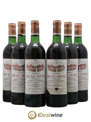 Château Beau Site Cru Bourgeois  1983 - Lot of 6 Bottles