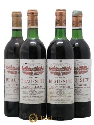 Château Beau Site Cru Bourgeois  1983 - Lot of 4 Bottles