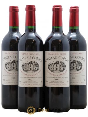 Château Corbin Grand Cru Classé 2000 - Lot de 4 Bottles