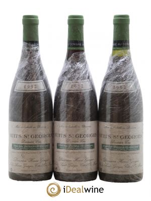 Nuits Saint-Georges 1er Cru Clos des Porrets St Georges Henri Gouges  1992 - Lot of 3 Bottles