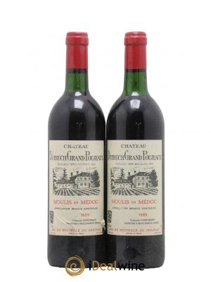 Château Dutruch Grand Poujeaux Cru Bourgeois  1989 - Lotto di 2 Bottiglie