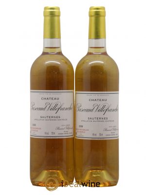 Sauternes Chateau Pascaud Villefranche 2009 - Lot de 2 Bottiglie