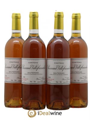 Sauternes Chateau Pascaud Villefranche 2003 - Lot de 4 Flaschen