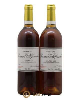 Sauternes Chateau Pascaud Villefranche 2003 - Lot de 2 Bottiglie
