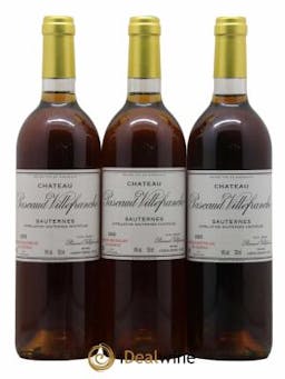 Sauternes Chateau Pascaud Villefranche 2003 - Lot de 3 Bottiglie