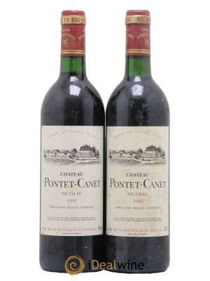 Château Pontet Canet 5ème Grand Cru Classé 1989 - Lot de 2 Flaschen