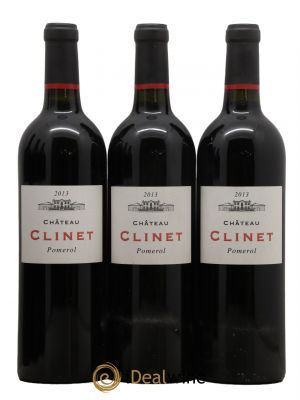 Château Clinet  2013 - Lot of 3 Bottles