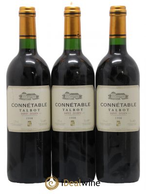 Connétable de Talbot Second vin  1998 - Lot of 3 Bottles
