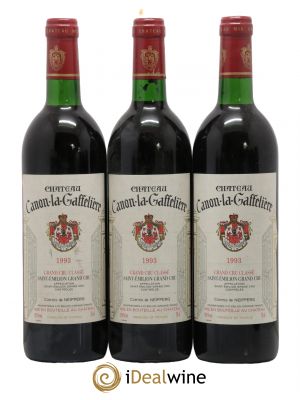 Château Canon la Gaffelière 1er Grand Cru Classé B  1993 - Lot of 3 Bottles