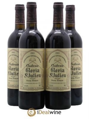 Château Gloria  2001 - Lotto di 4 Bottiglie