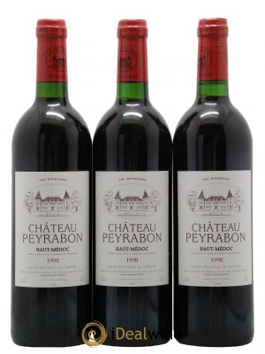 Château Peyrabon Cru Bourgeois 1998 - Lot de 3 Bouteilles