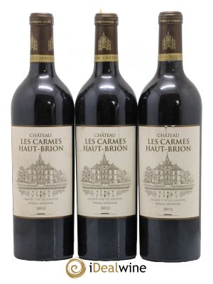 Château Les Carmes Haut-Brion  2013 - Lot of 3 Bottles