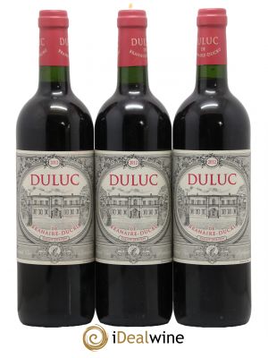 Duluc de Branaire Second Vin 2012 - Lot de 3 Bottles