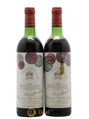 Château Mouton Rothschild 1er Grand Cru Classé 1978 - Lot de 2 Bottles