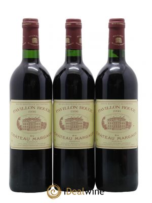 Pavillon Rouge du Château Margaux Second Vin  1996 - Lot of 3 Bottles
