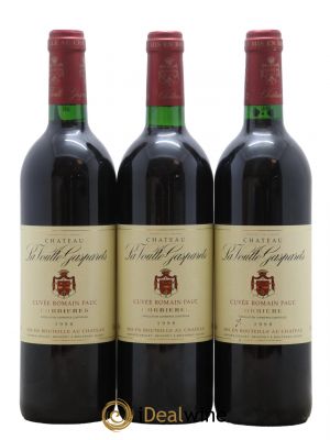 Corbières Boutenac La Voulte-Gasparets Cuvée Romain Pauc  Patrick Reverdy 1998 - Lot de 3 Bottles