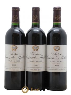 Château Sociando Mallet 2002 - Lot de 3 Bottles