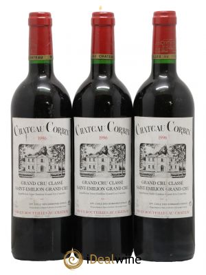 Château Corbin Grand Cru Classé 1996 - Lot de 3 Bottiglie