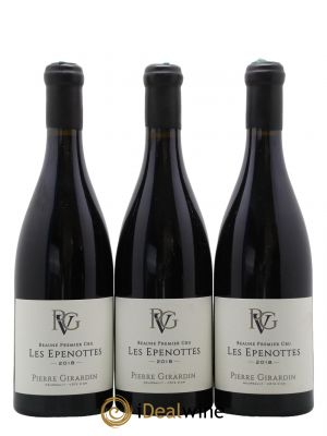 Beaune 1er Cru Les Epenottes Pierre Girardin  2018 - Lot of 3 Bottles