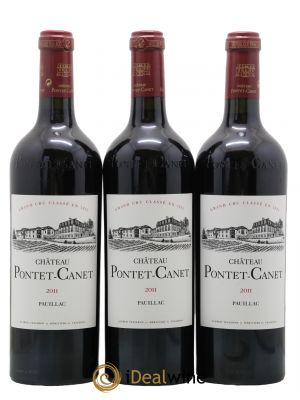 Château Pontet Canet 5ème Grand Cru Classé 2011 - Lot de 3 Bouteilles