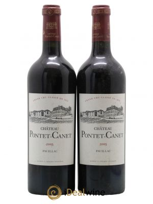 Château Pontet Canet 5ème Grand Cru Classé  2005 - Lot of 2 Bottles