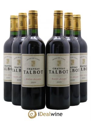 Château Talbot 4ème Grand Cru Classé 2009 - Lot de 6 Bottiglie