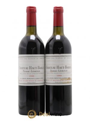 Château Haut-Bailly Cru Classé de Graves 1988 - Lot de 2 Bottles