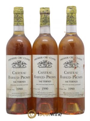 Château Rabaud Promis 1er Grand Cru Classé 1990 - Lot de 3 Bottles