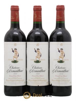 Château d'Armailhac - Mouton Baron(ne) Philippe 5ème Grand Cru Classé  2002 - Lot of 3 Bottles