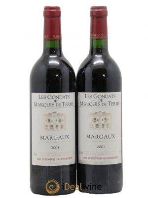 - Margaux Les Gondats de Marquis de Terme 2001 - Lot de 2 Bottles