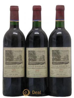 Château Duhart-Milon 4ème Grand Cru Classé  1993 - Lot of 3 Bottles