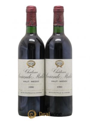 Château Sociando Mallet 1990 - Lot de 2 Bottles