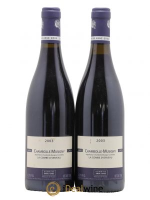 Chambolle-Musigny La Combe d'Orveau Anne Gros  2003 - Lot of 2 Bottles