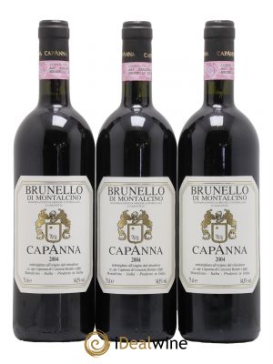 Brunello di Montalcino DOCG Capanna 2004 - Lot de 3 Bottles