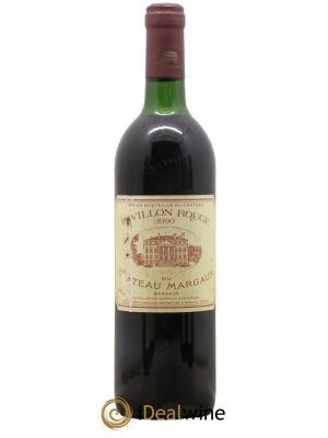 Pavillon Rouge du Château Margaux Second Vin 1990 - Lot de 1 Bottle