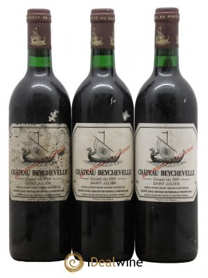Château Beychevelle 4ème Grand Cru Classé 1989 - Lot de 3 Bottles