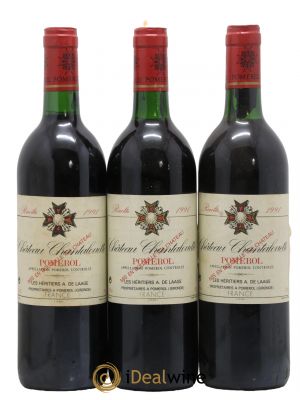 Pomerol Château Chantalouette 1991 - Lot of 3 Bottles