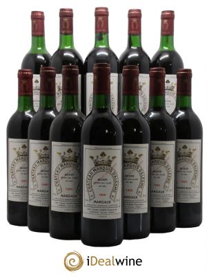 Bottles Château Marquis d'Alesme Becker 3ème Grand Cru Classé 1989 - Lot de 12 Bottles