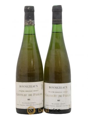 Bonnezeaux Château de Fesles  1983 - Lot of 2 Bottles