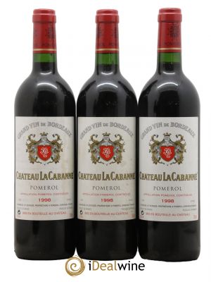 Château la Cabanne  1998 - Lot of 3 Bottles